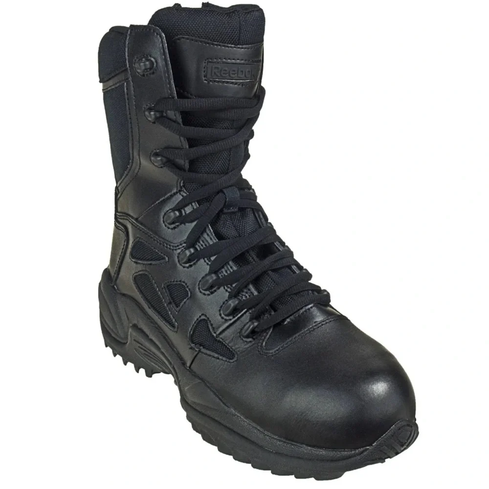 REEBOK Men’s Stelth Boots 🥾 with side zipper size 9/5 - Picture 2 of 11